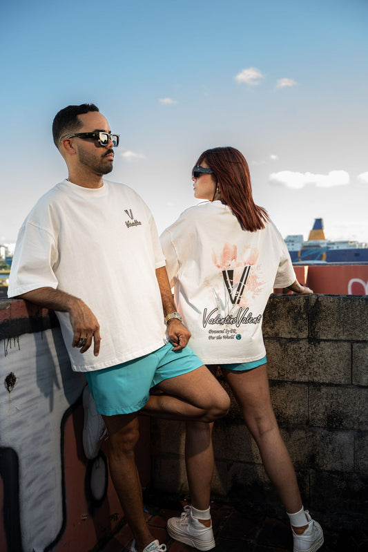White Flower ValentinoValentin Oversized Tee