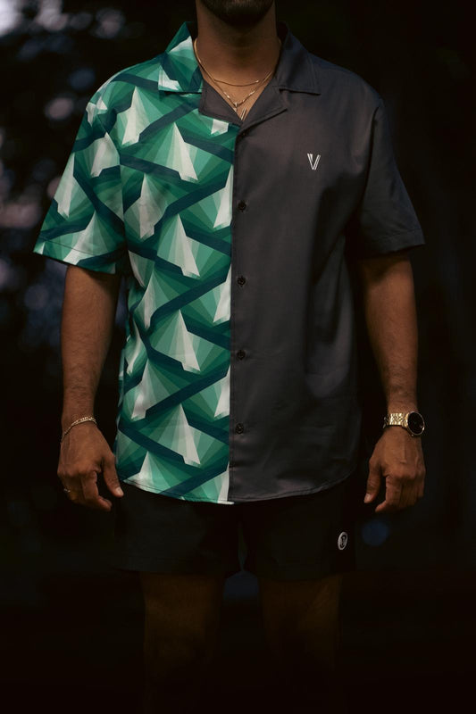 CAMISA | SHIRT AVR 14 - BLACK, WHITE AND GREEN